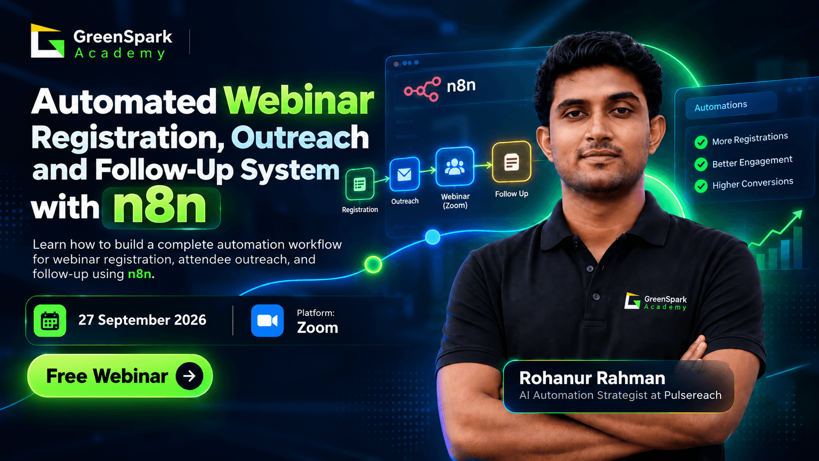 Automated Webinar Registration, Outreach and Follow-Up System with n8n